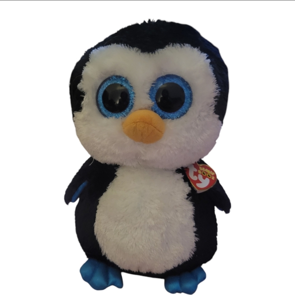 Ty Beanie Boo Penguin Waddles 9" x 6" Big Eyes‎ Multi color